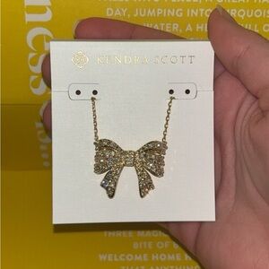 Kendra Scott Gold Bow Necklace